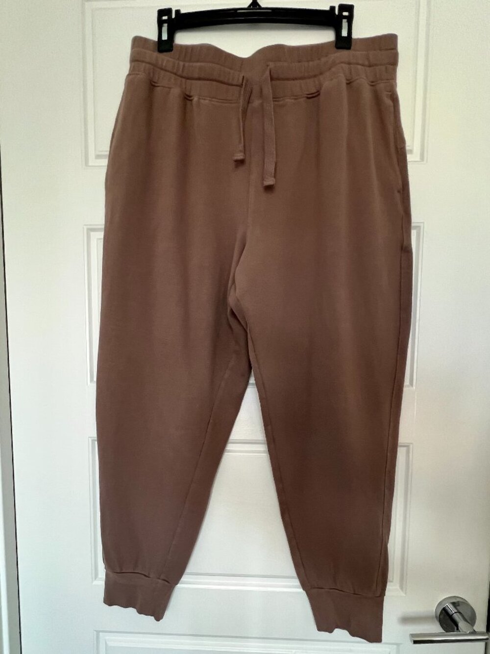 Pact Joggers Womens Sz XL Organic Cotton Taupe Brown CloudKnit Sweatpants Lounge